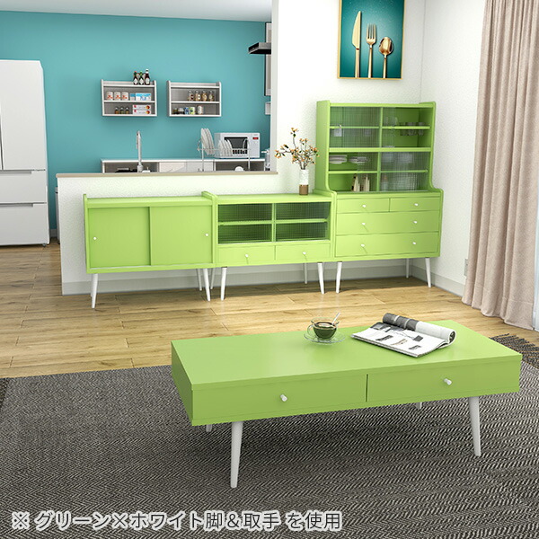 ガラス戸棚　飾り棚　食器棚　緑 arne（アーネ） 食器棚 ガラス戸 キッチン収納 北欧 おしゃれ 収納
