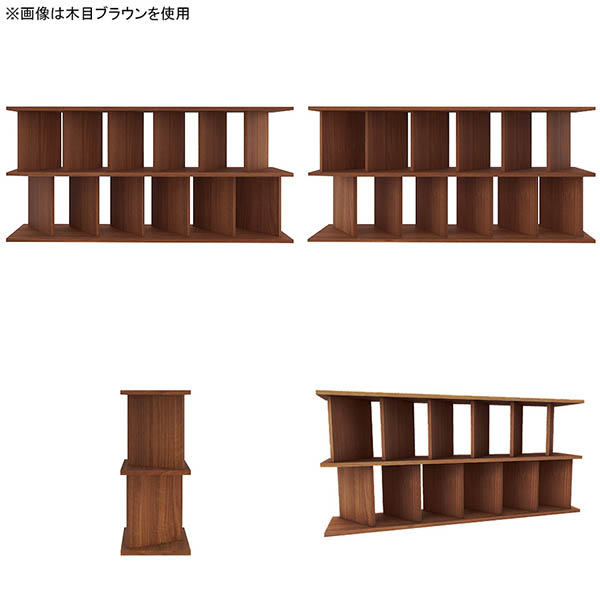 オープンシェルフ おしゃれ 間仕切りラック 飾り棚 白 ホワイト 鏡面仕上げ 完成品 パーテーションシェルフ 日本製 ☆_3