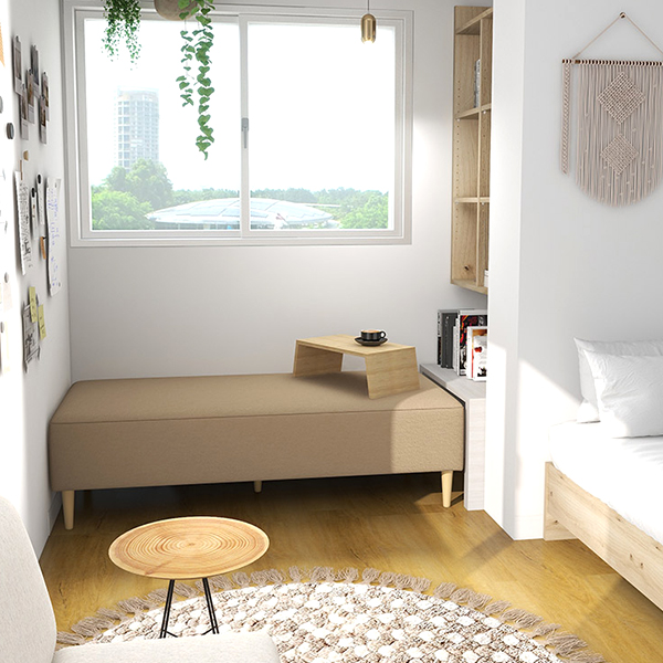 ベンチソファ アームレス ベッドサイド ソファー オフィス ごろ寝ソファー ダイニングベンチ ソファ 脚付き 寝室 シンプル ベンチ □ | arne | 11