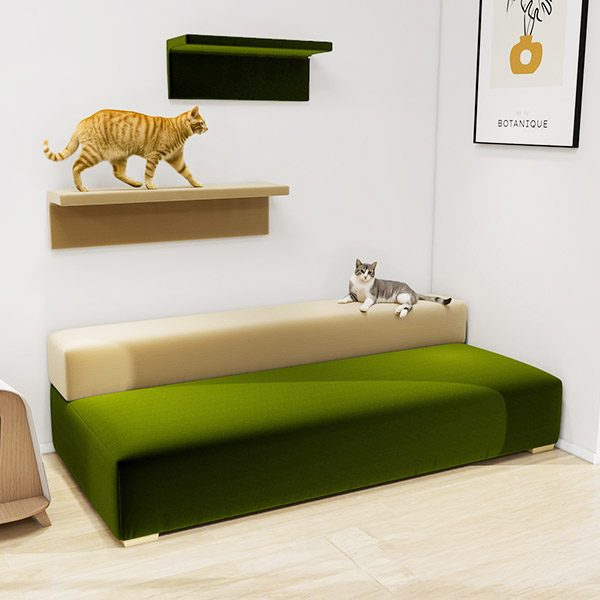 ローソファー 3人掛け 傷に強いソファ 猫家具 ソファ ペットソファ 猫