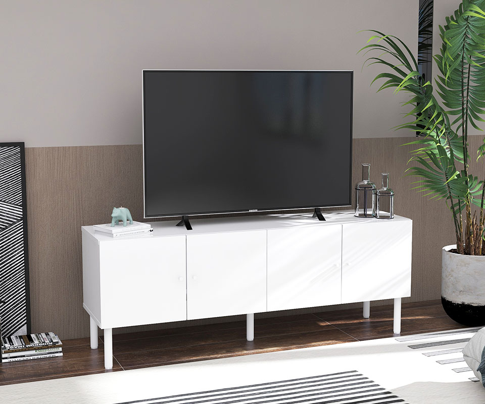 arne テレビ台 キャビネット 白 完成品 ローボード ロング