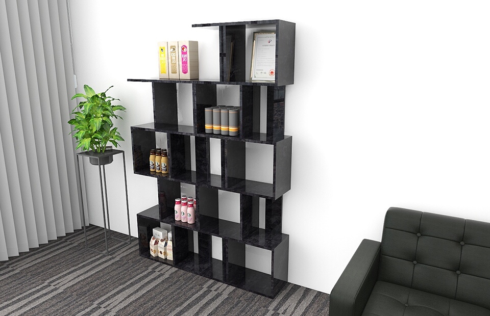 arne（アーネ） オープンラック スリム 5段 黒 ディスプレイラック