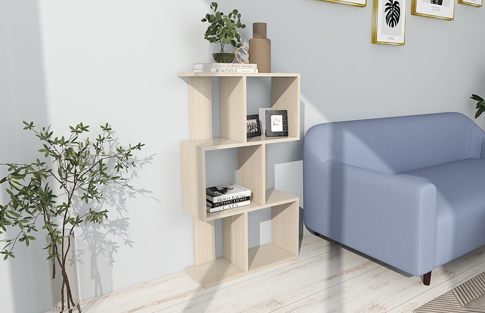 arne ディスプレイラック 完成品 ミニ 本棚 3段 ホワイト