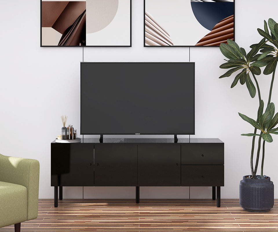 arne（アーネ） テレビ台 ローボード ロング TV台 テレビボード 鏡面
