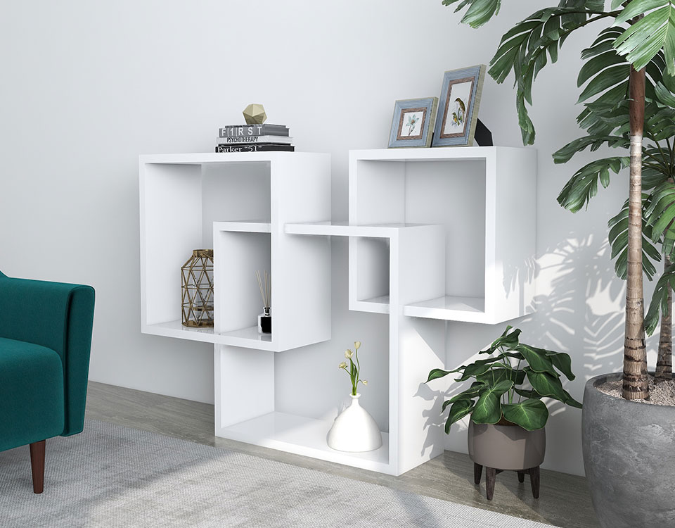 arne（アーネ） オープンシェルフ ホワイト ディスプレイラック 飾り棚