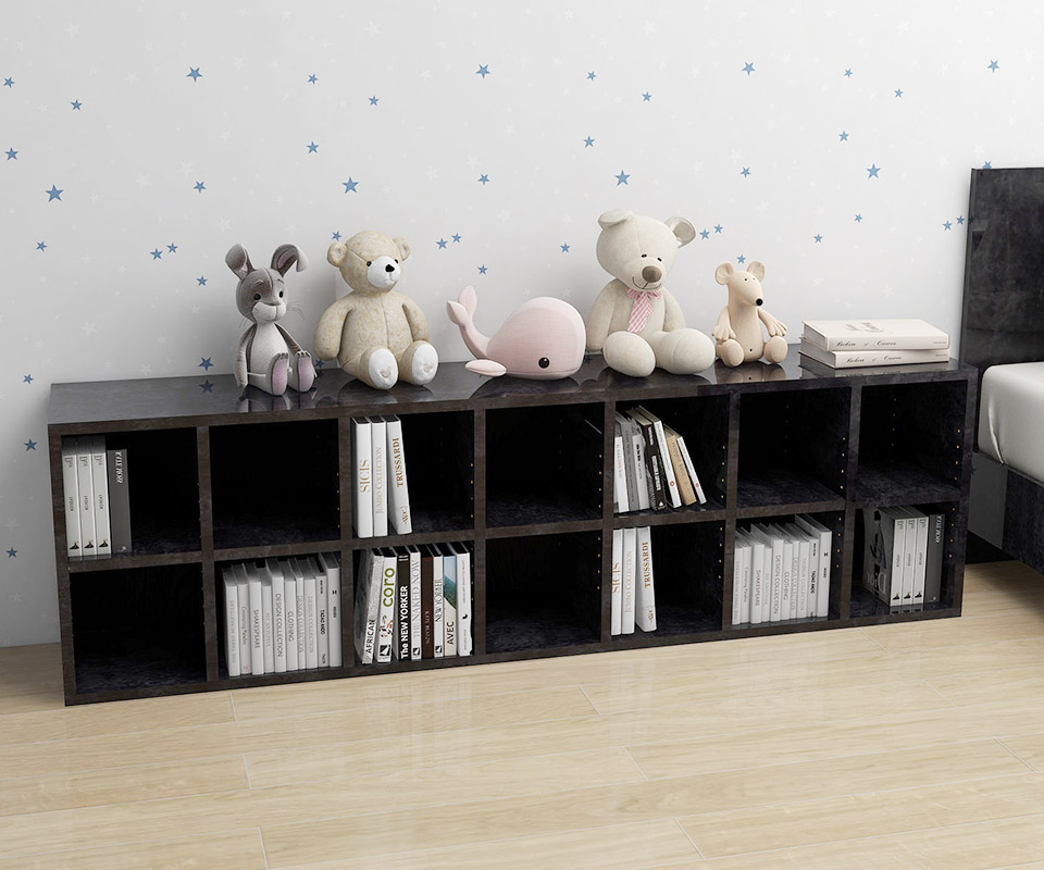 arne（アーネ） 本棚 大容量 a4 低い ロータイプ 横長 オープンラック