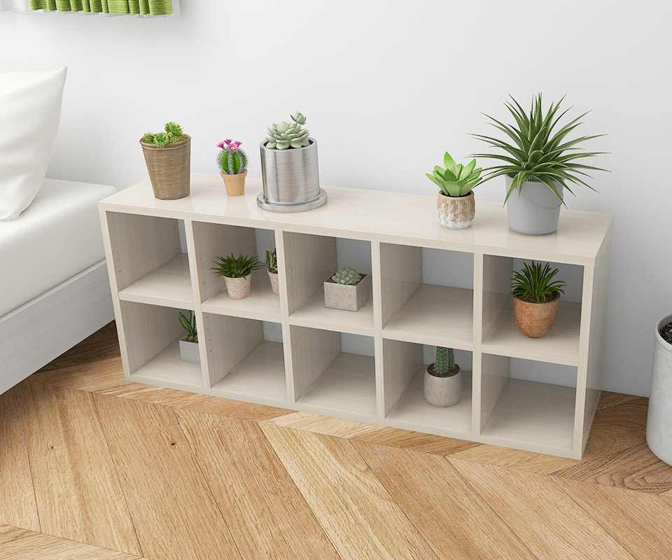 arne（アーネ） 本棚 リビング収納 ディスプレイラック ホワイト 白 大