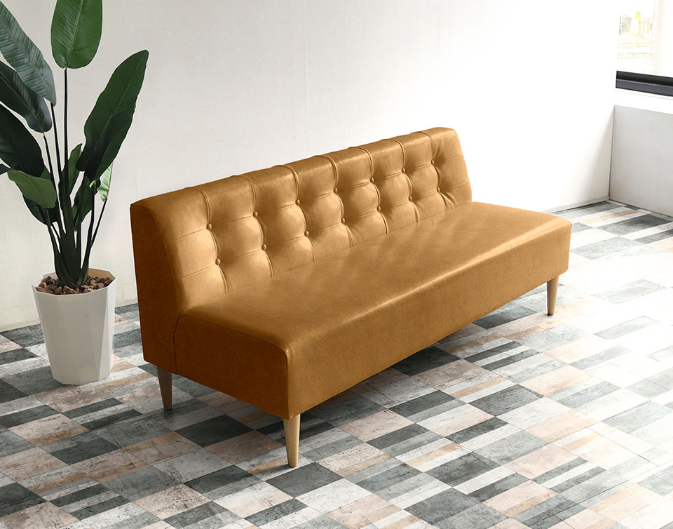 3人掛けソファ 座面高45cm ダイニングソファー レザー 合皮 3人がけ