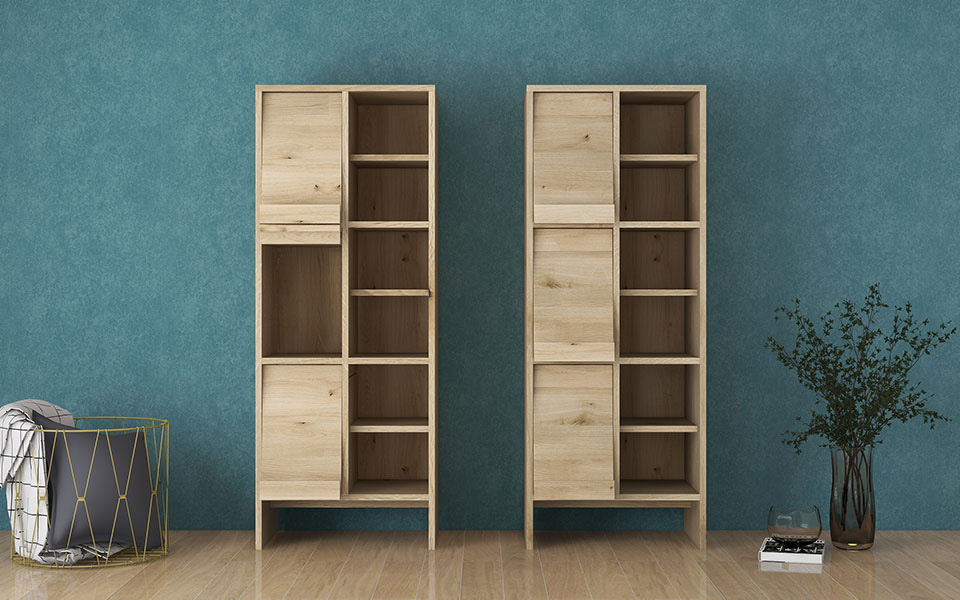 arne（アーネ） 収納棚 リビング収納 キャビネット フラップ扉 完成品