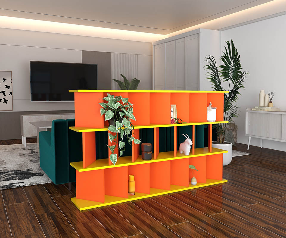 arne（アーネ） 間仕切りシェルフ 自立式 おしゃれ 本棚 オープン