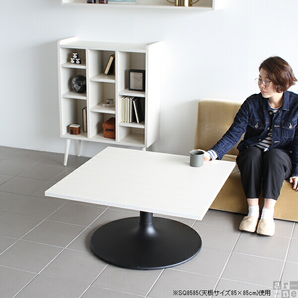 ローテーブル 大きめ センターテーブル 正方形 テーブル カフェテーブル 一人暮らし 四角 80 白 80cm リビングテーブル 《 | arne | 05