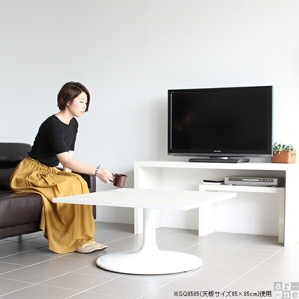 ローテーブル 大きめ センターテーブル 正方形 テーブル カフェテーブル 一人暮らし 四角 80 白 80cm リビングテーブル 《 | arne | 09