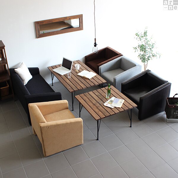 カフェテーブル 正方形 木製テーブル アンティーク アイアン 西海岸 ローテーブル ミニ 北欧 センターテーブル ▽｜arne｜05