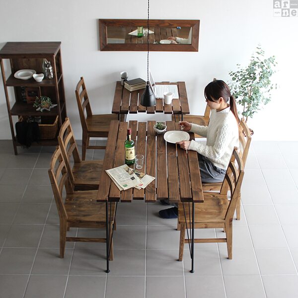 ダイニングテーブル 北欧 木製 バーチ 天然木 アイアンウッド