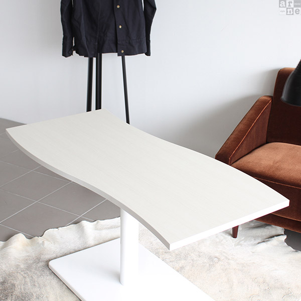 コーヒーテーブル センターテーブル 幅120 リビングテーブル 大きめ カフェテーブル ブラウン ホワイト 高さ60cm 1本脚 北欧 □ | arne | 06