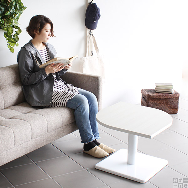 ローテーブル リビングテーブル 小さめ ミニ 白 コーヒーテーブル ミニテーブル センターテーブル 可愛い コンパクト 木製 □ | arne | 07