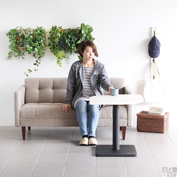 リビングテーブル 小さめ カフェテーブル ブラウン 高さ60cm 一人暮らし ミニ センターテーブル 高級感 変形 テーブル デスク □ | arne | 05