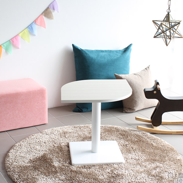 リビングテーブル 小さめ カフェテーブル ブラウン 高さ60cm 一人暮らし ミニ センターテーブル 高級感 変形 テーブル デスク □ | arne | 06