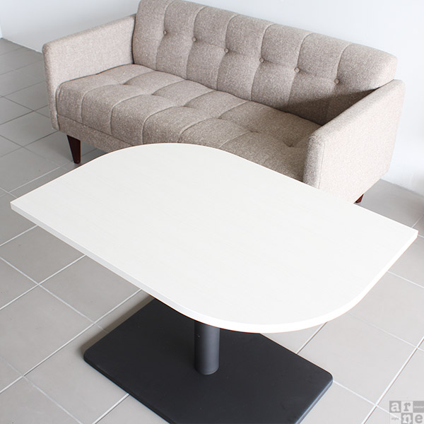 リビングテーブル 小さめ カフェテーブル ブラウン 高さ60cm 二人 変形 テーブル 白 一人暮らし センターテーブル 高級感 □ | arne | 04