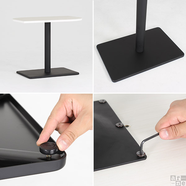 ダイニングテーブル 2人用 日本製 ホワイト 机 木製 1本脚 ハイテーブル 国産 60 ダイニングソファテーブル 2人 白 □ | arne | 03