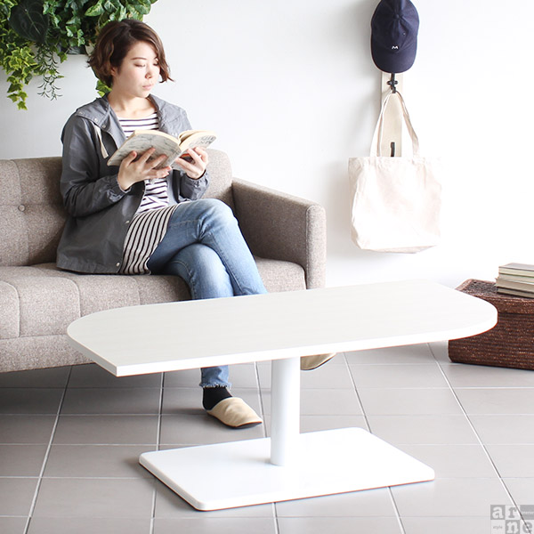 センターテーブル 幅120 ローテーブル 大きめ ホワイト カフェテーブル 一人暮らし コーヒーテーブル 可愛い 白 日本製 北欧 《 | arne | 06