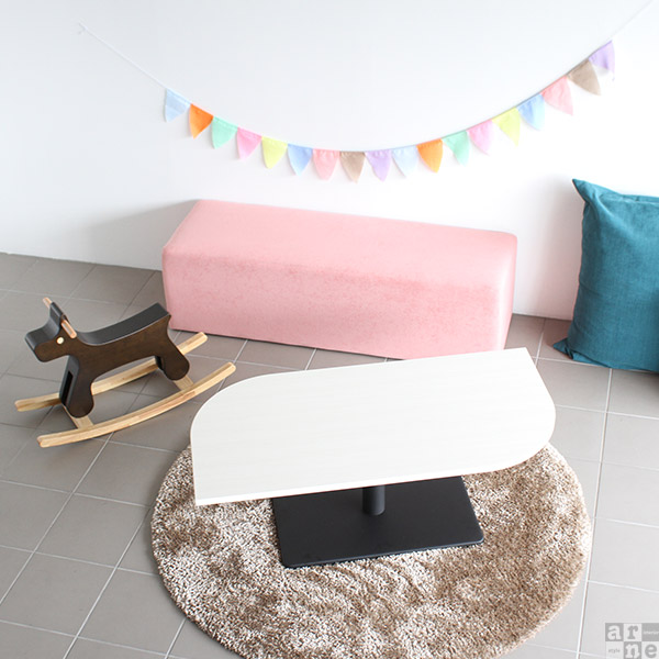 センターテーブル 幅120 ローテーブル 大きめ ホワイト カフェテーブル 一人暮らし コーヒーテーブル 可愛い 白 日本製 北欧 《 | arne | 07