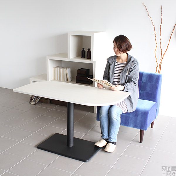 ダイニングテーブル 120cm 2人 木製 ホワイト ハイテーブル 北欧 カフェテーブル 変形 テーブル 白 一人暮らし □ | arne | 07