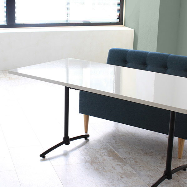 ダイニングテーブル 白 ワークデスク 180 4人掛け 6人掛け ホワイト 鏡面 4人 ダイニングソファ 会議室 テーブル 6人 大きめ □ | arne | 07