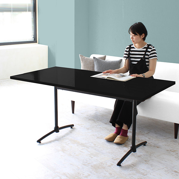 ダイニングテーブル ワークデスク 180 6人掛け 4人掛け ダイニング ダイニングソファ 会議室 テーブル 6人 黒 4人 □ | arne | 08