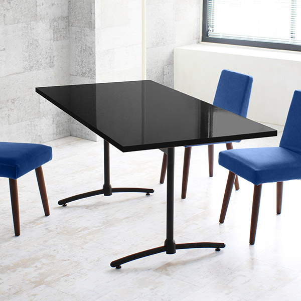 ダイニングテーブル ワークデスク 180 6人掛け 4人掛け ダイニング ダイニングソファ 会議室 テーブル 6人 黒 4人 □ | arne | 09