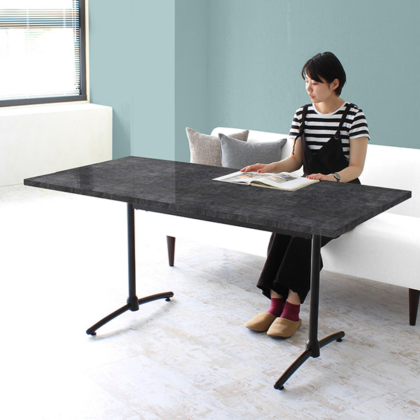 ダイニングテーブル 6人掛け 4人掛け ワークデスク 180 ブラック 鏡面 4人 ダイニングソファ テーブル 6人 大きめ ダイニング □ | arne | 08