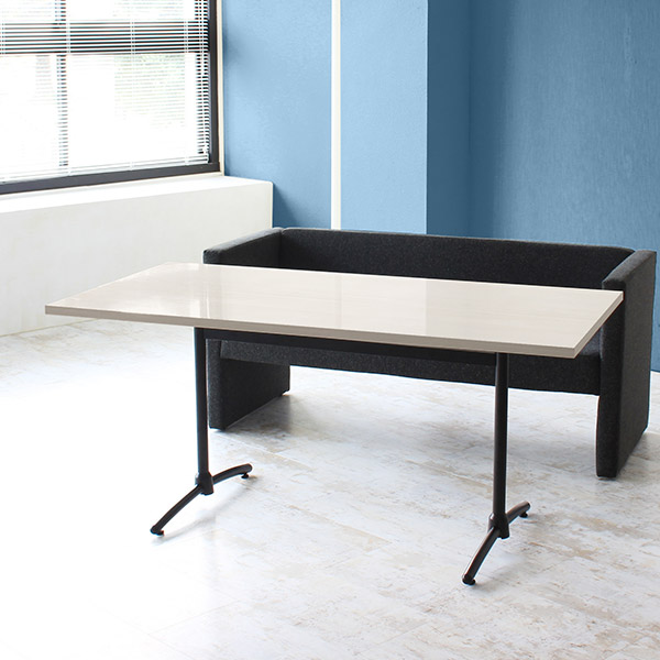 机 リモートワーク デスク 180cm PC ダイニングテーブル 白 ワークデスク 180 ホワイト 鏡面 木目 大きめ 6人掛け 4人掛け □ | arne | 05