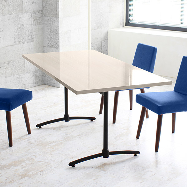 机 リモートワーク デスク 180cm PC ダイニングテーブル 白 ワークデスク 180 ホワイト 鏡面 木目 大きめ 6人掛け 4人掛け □ | arne | 09