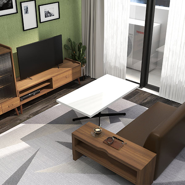 センターテーブル カフェテーブル ローテーブル 低め 低い ホワイト 高級感 鏡面仕上げ 応接テーブル 会議テーブル ソファテーブル 《 | arne | 07