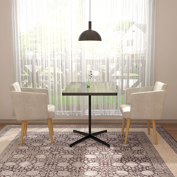 カフェテーブル ダイニングテーブル 食卓テーブル ブラック 黒 ハイテーブル リビングテーブル PCデスク 作業台 カフェ風 四角 高級感 鏡面 □ | arne | 09