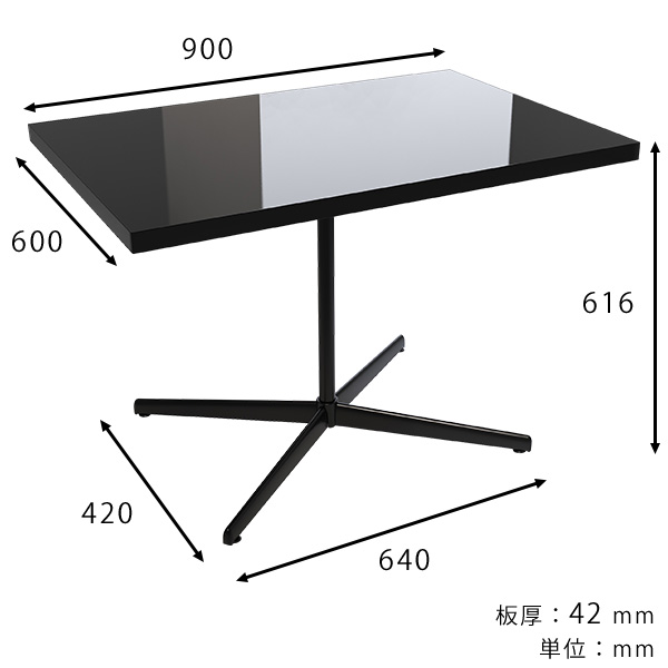 カフェテーブル ハイテーブル ソファテーブル 高め ブラック 黒 ソファーテーブル センターテーブル カフェ風 PCデスク 作業台 高級感 □ | arne | 02