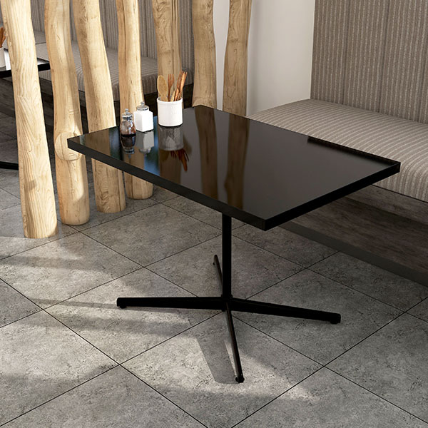 カフェテーブル ハイテーブル ソファテーブル 高め ブラック 黒 ソファーテーブル センターテーブル カフェ風 PCデスク 作業台 高級感 □ | arne | 07