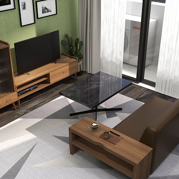 センターテーブル カフェテーブル ローテーブル 低め 低い ブラック 高級感 鏡面仕上げ 長方形 ソファテーブル ソファーテーブル カフェ風 《 | arne | 07