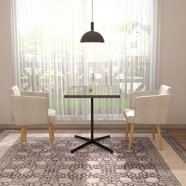 カフェテーブル ダイニングテーブル 食卓テーブル ブラック 黒 長方形 ダイニング リビングテーブル PCデスク 作業台 カフェ風 高級感 □ | arne | 09