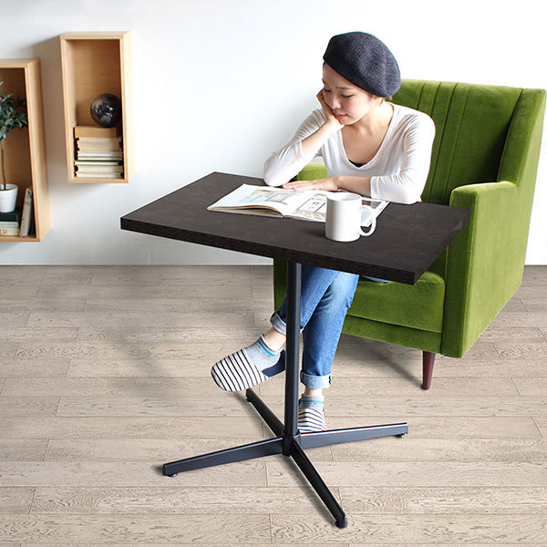 カフェテーブル ダイニングテーブル 食卓テーブル ブラック 黒 長方形 ダイニング リビングテーブル PCデスク 作業台 カフェ風 高級感 □ | arne | 04