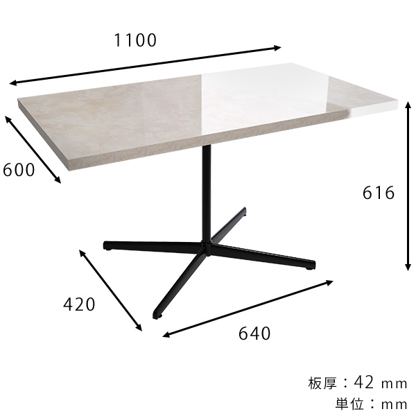 カフェテーブル ハイテーブル ソファテーブル 高め マーブル 会議テーブル ソファーテーブル センターテーブル 机 カフェ風 PCデスク 作業台 □ | arne | 02