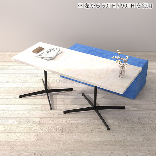 カフェテーブル ハイテーブル ソファテーブル 高め マーブル 正方形 おしゃれ センターテーブル カフェ風 PCデスク 作業台 四角 高級感 □ | arne | 06