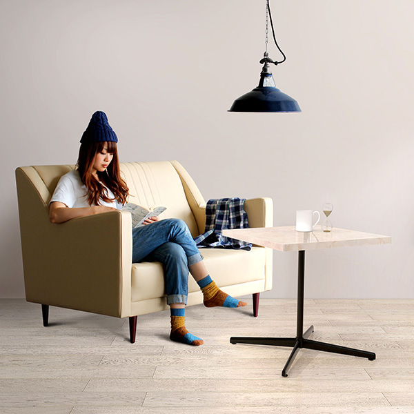 カフェテーブル ハイテーブル ソファテーブル 高め マーブル 正方形 おしゃれ センターテーブル カフェ風 PCデスク 作業台 四角 高級感 □ | arne | 04