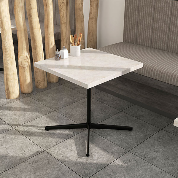 カフェテーブル ハイテーブル ソファテーブル 高め マーブル 正方形 おしゃれ センターテーブル カフェ風 PCデスク 作業台 四角 高級感 □ | arne | 07