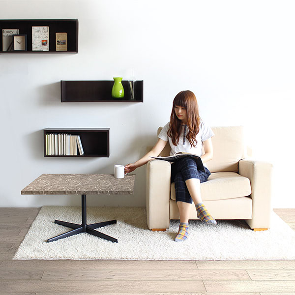 センターテーブル カフェテーブル ローテーブル 低め 低い グレー 高級感 鏡面仕上げ ソファテーブル ソファーテーブル カフェ風 四角 《 | arne | 04