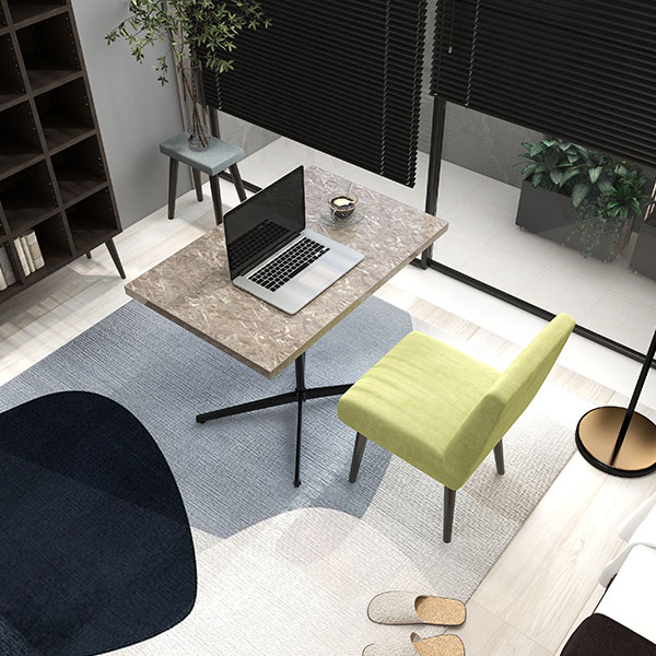 カフェテーブル ダイニングテーブル 食卓テーブル グレー 長方形 ハイテーブル リビングテーブル PCデスク 作業台 カフェ風 四角 高級感 □ | arne | 08