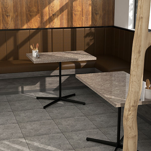 カフェテーブル ダイニングテーブル 食卓テーブル グレー 長方形 ハイテーブル リビングテーブル PCデスク 作業台 カフェ風 四角 高級感 □ | arne | 07