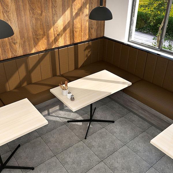 カフェテーブル ダイニングテーブル 食卓テーブル ホワイト 木目 ハイテーブル リビングテーブル PCデスク 作業台 カフェ風 四角 高級感 □ | arne | 07