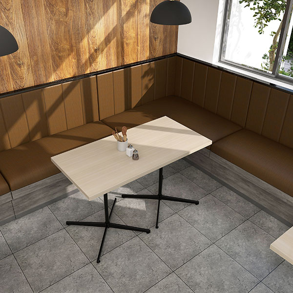 カフェテーブル ダイニングテーブル 食卓テーブル ホワイト 木目 正方形 ダイニング リビングテーブル PCデスク 作業台 カフェ風 高級感 □ | arne | 07