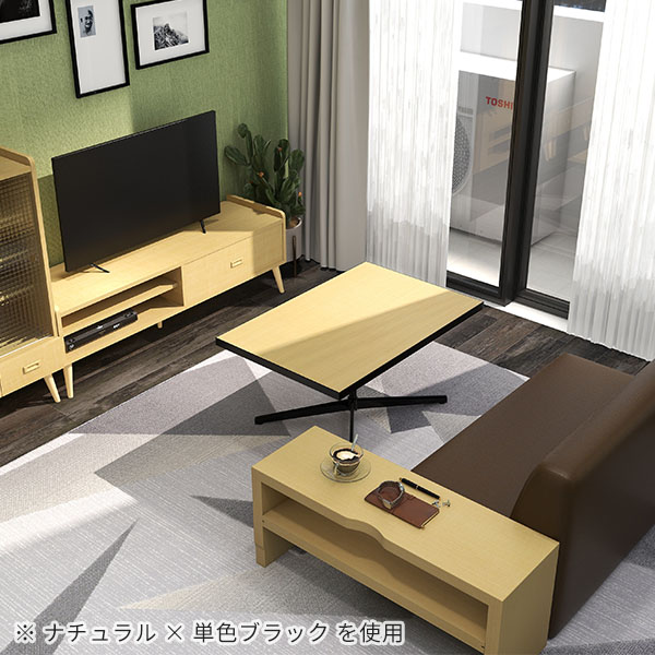 センターテーブル おしゃれ リビングテーブル ローテーブル 小さめ 北欧 木製 カフェテーブル ブラウン 一人暮らし 1本脚 □ | arne | 09